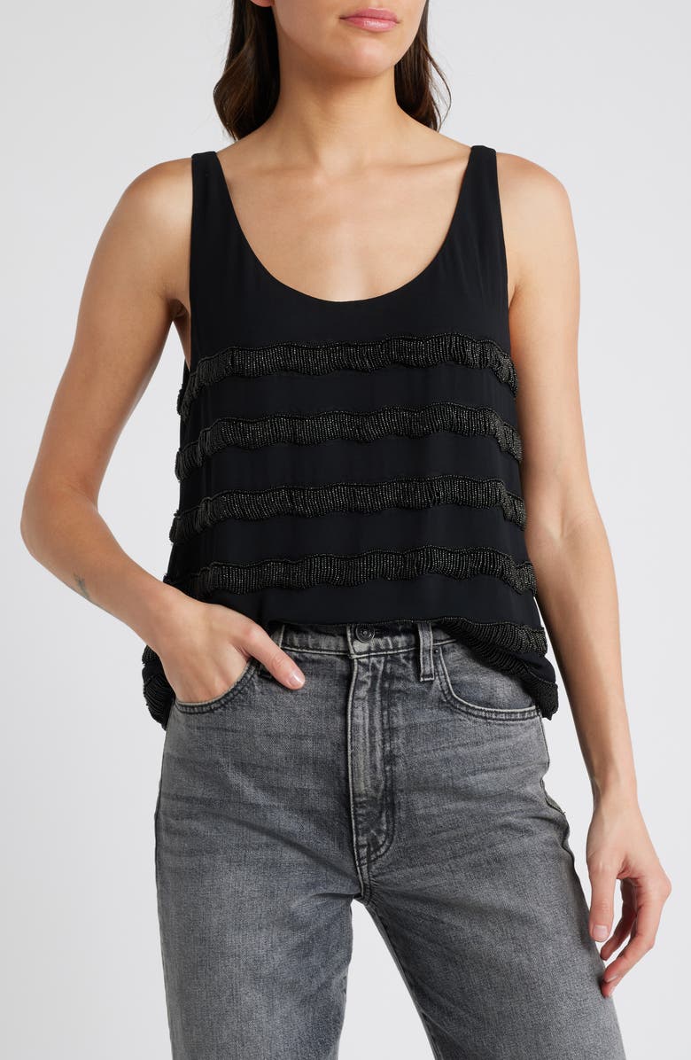 Treasure & Bond Embellished Tank, Main, color, Black