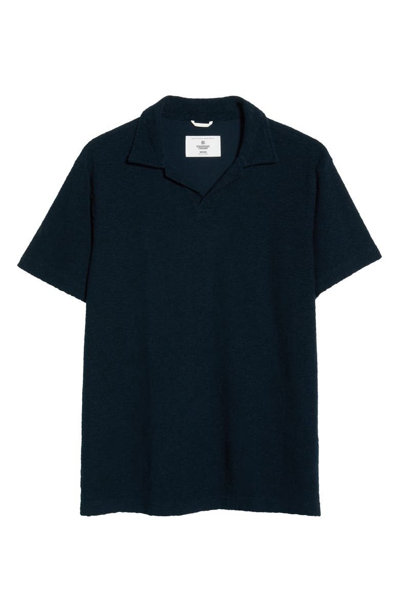 Reigning Champ Johnny Collar Cotton Terry Cloth Polo, Alternate, color, Navy