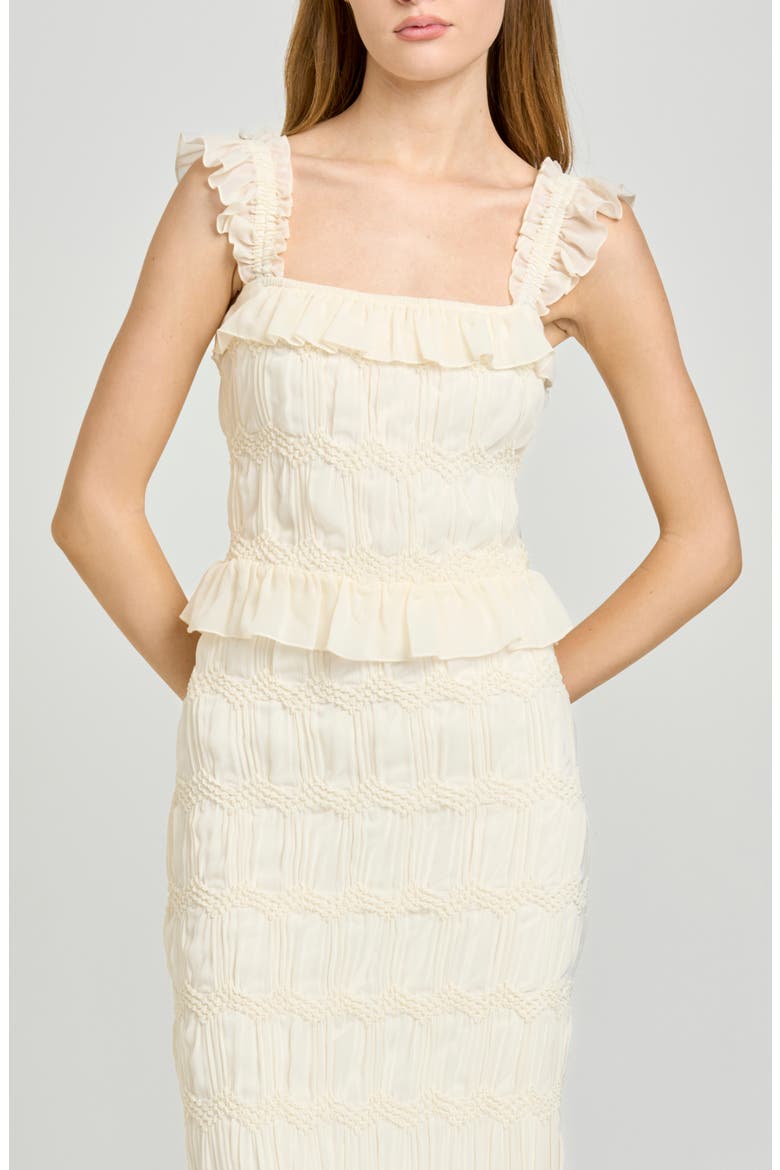 Kristina Smock Georgette Top, Alternate, color, CREAM