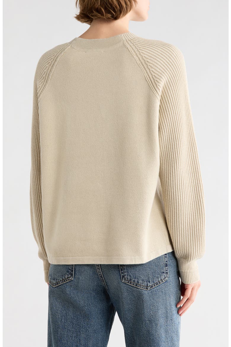 Ribbed Cotton Pullover, Alternate, color, SILVER