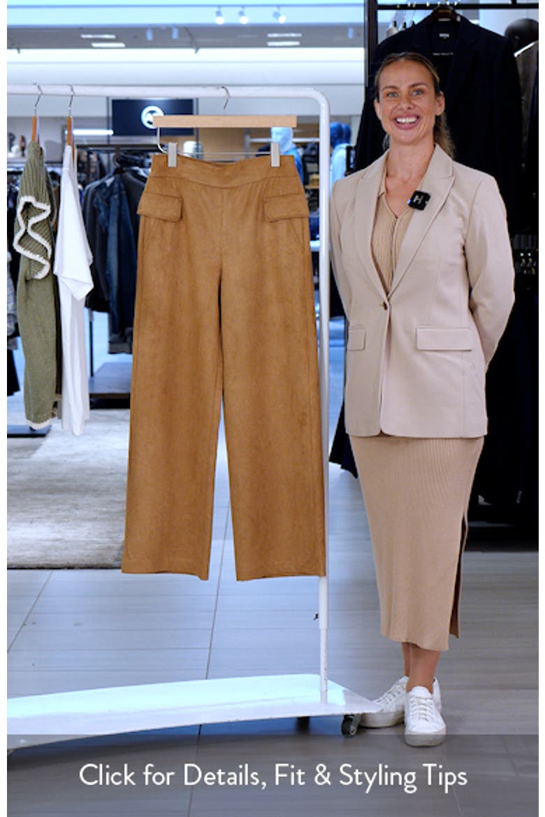 Faux Suede Wide Leg Pants video