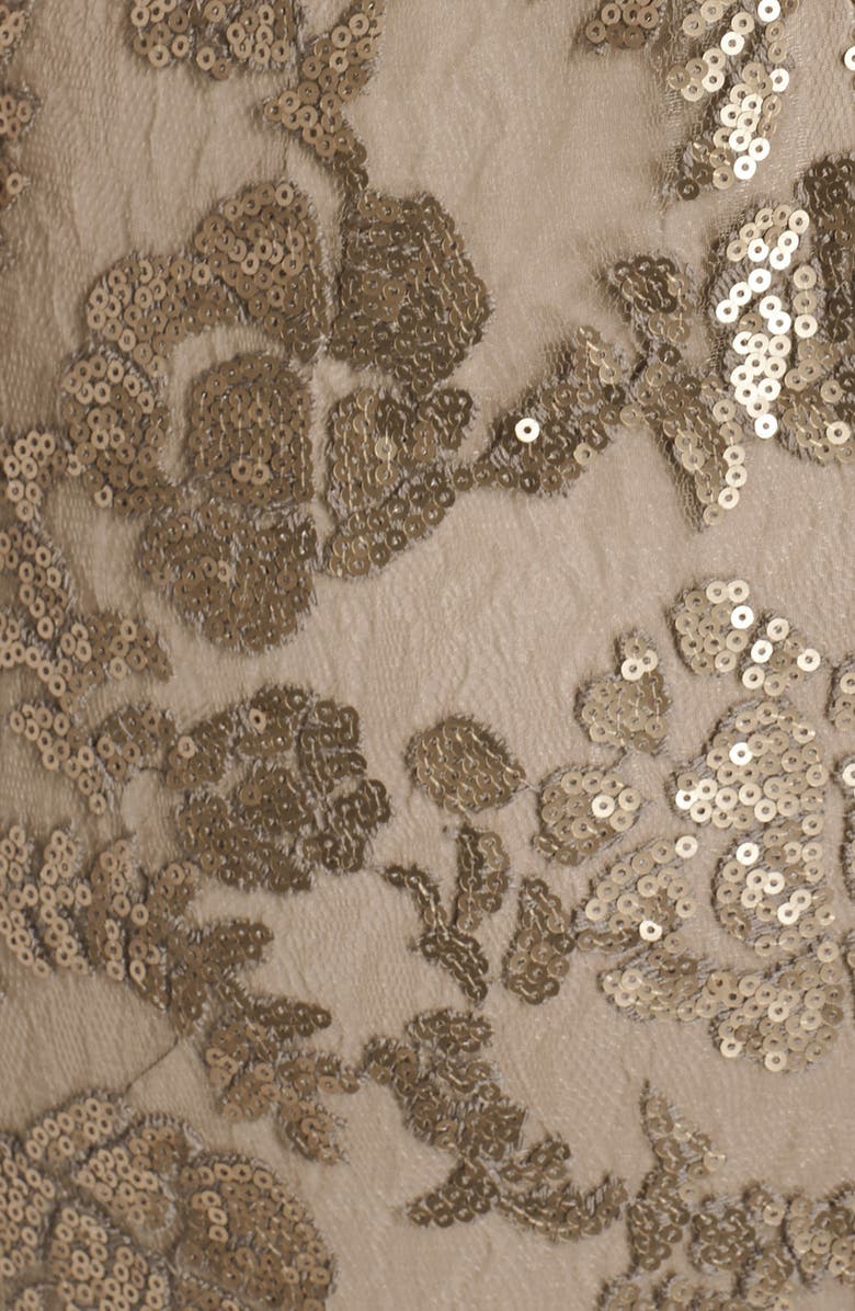 Tadashi Shoji Sequin Lace Gown, Alternate, color, 