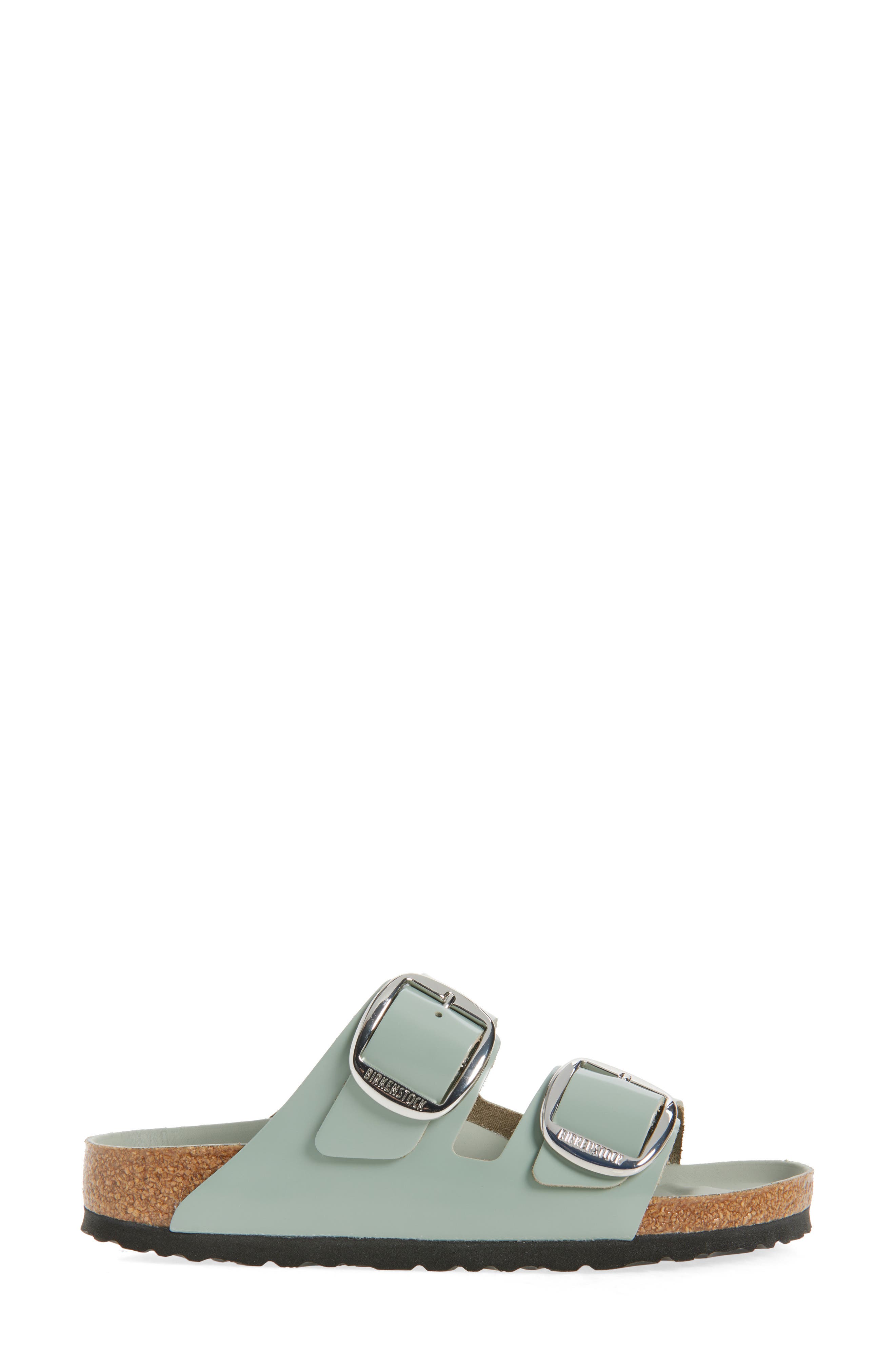 Arizona Big Buckle Slide Sandal, Alternate, color, PURE SAGE HIGH SHINE