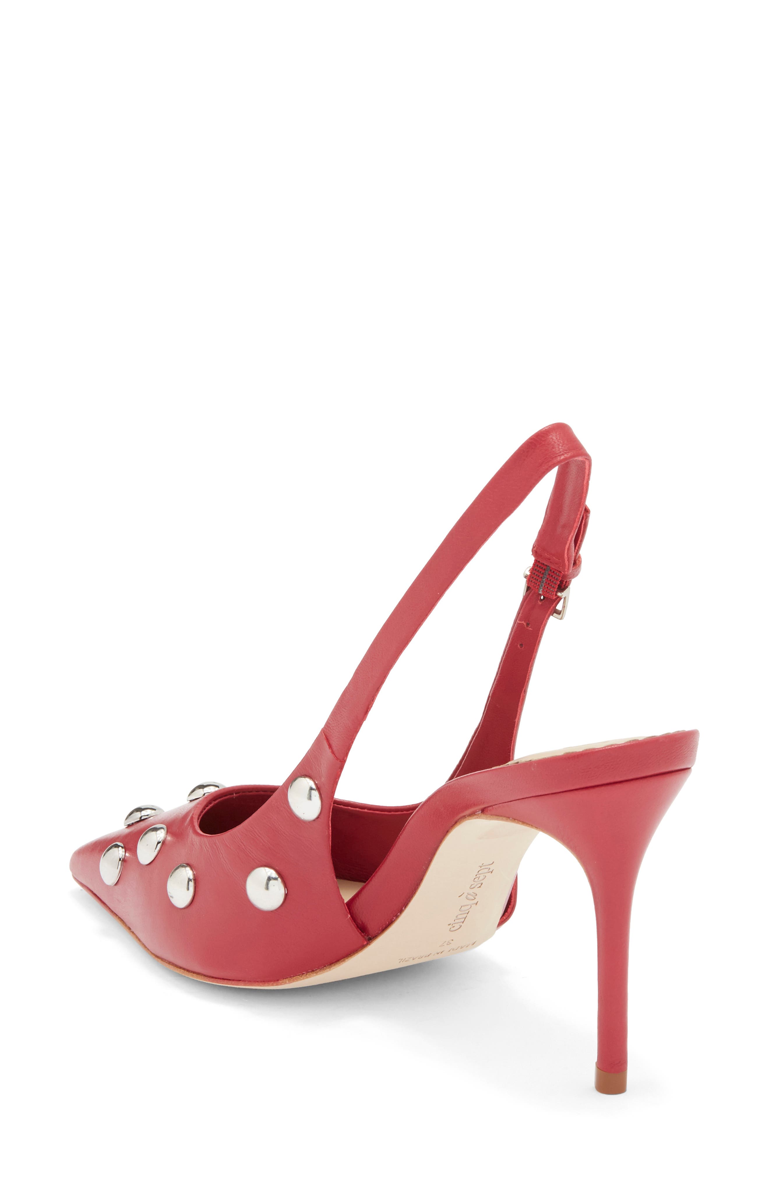 Rhonda Studded Slingback Sandal, Alternate, color, CHERRY ROSE