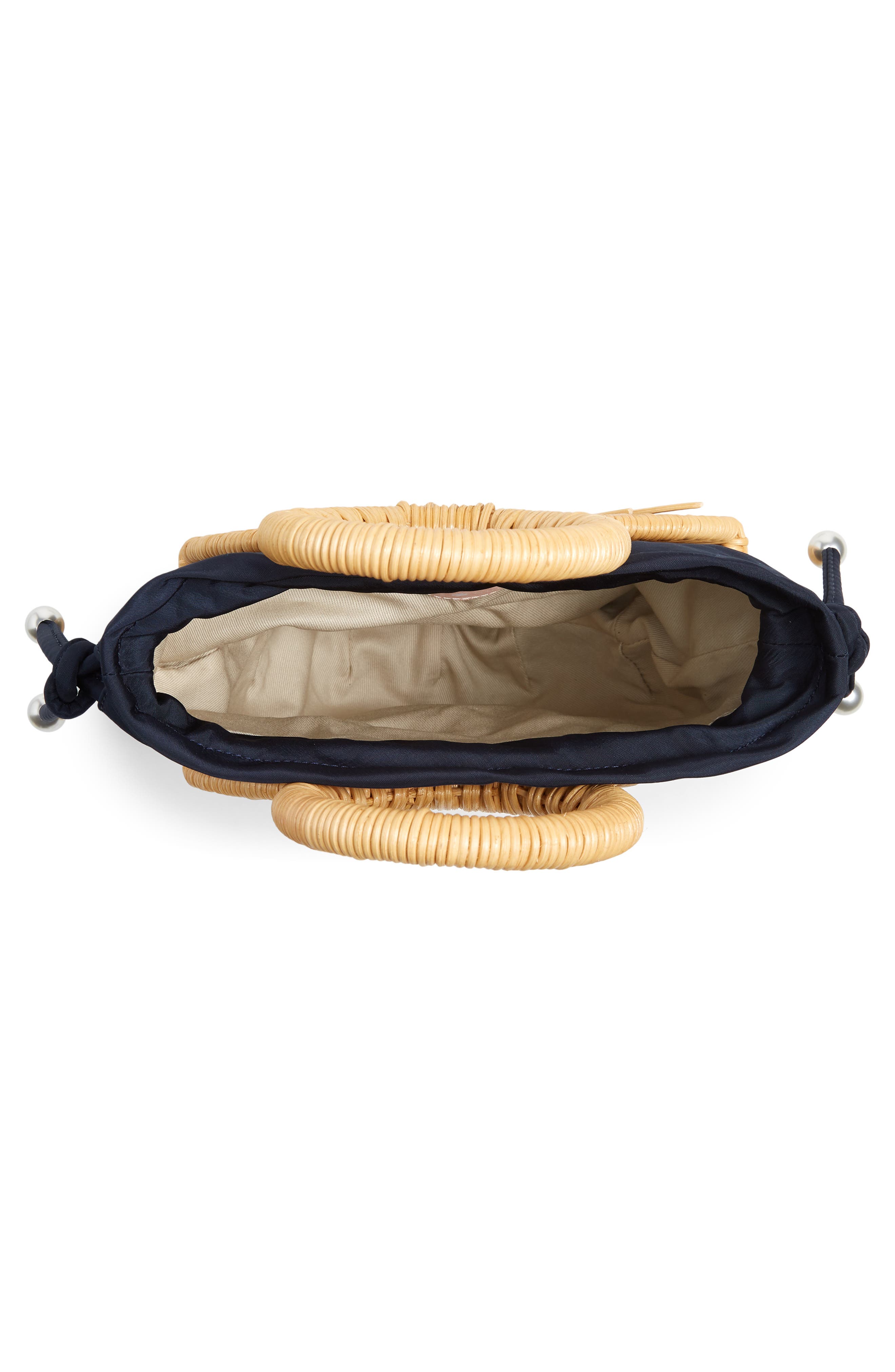 Marquerite Circle Basket Bag, Alternate, color, NATURAL/ NAVY