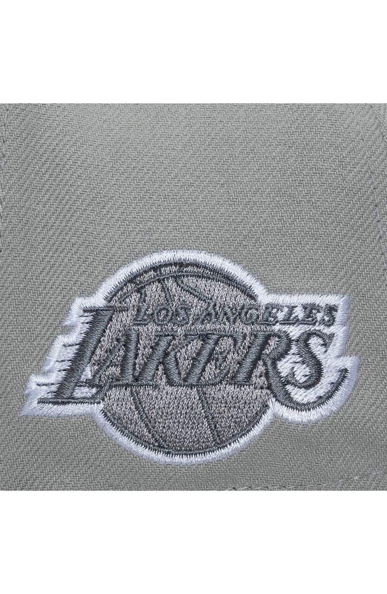 Mitchell & Ness Men's Mitchell & Ness Gray Los Angeles Lakers Thunderstorm Head Coach Pro Crown Snapback Hat, Alternate, color, Gray