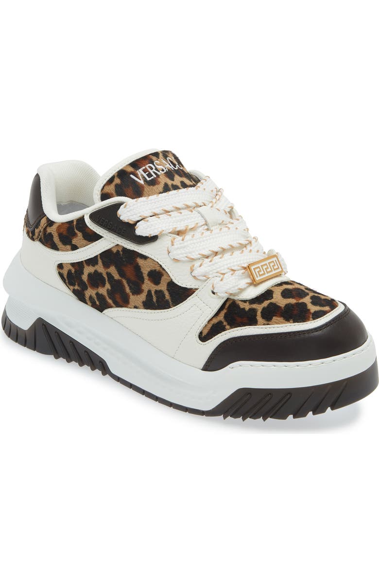 Versace Odissea Genuine Calf Hair Sneaker, Main, color,