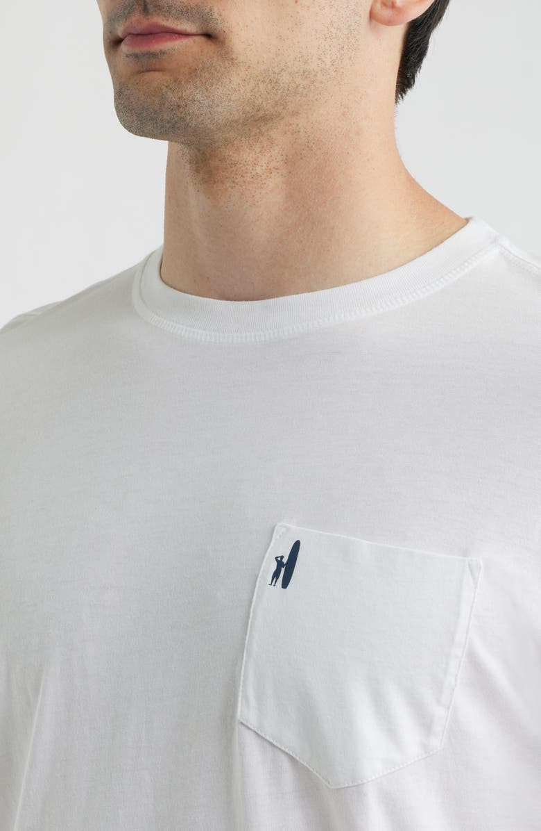 johnnie-O Shoreline Cotton Blend Pocket T-Shirt, Alternate, color, White