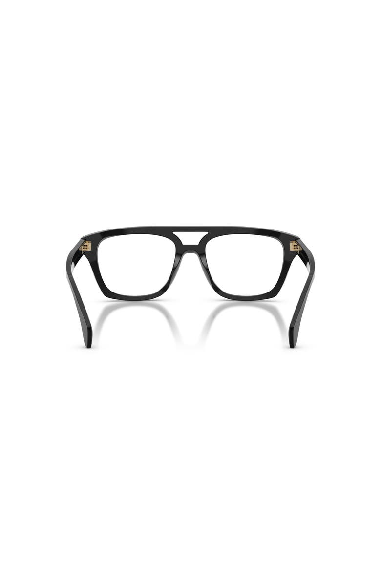 Moncler 53mm Rectangle optical glasses, Alternate, color, Black