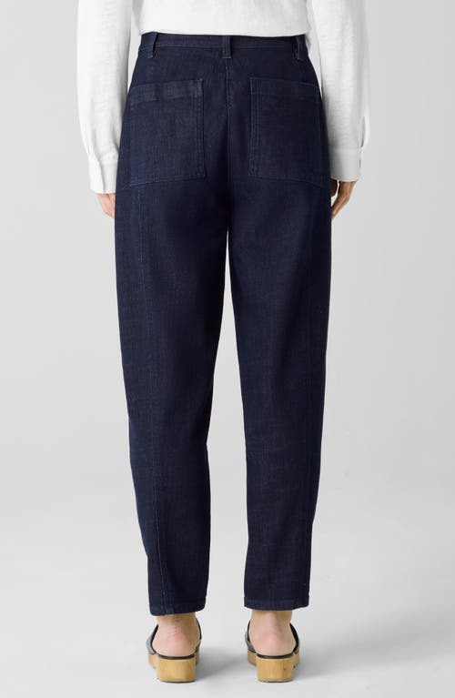 Eileen Fisher Ankle Lantern Jeans In Deep Indigo