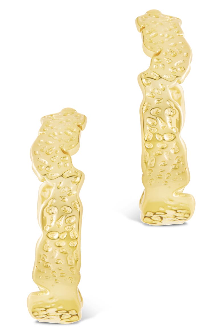 Mary Textured Hoop Earrings, Alternate, color, GOLD
