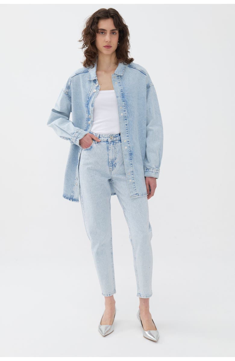 Nocturne Oversize Jean Shirt, Alternate, color, 