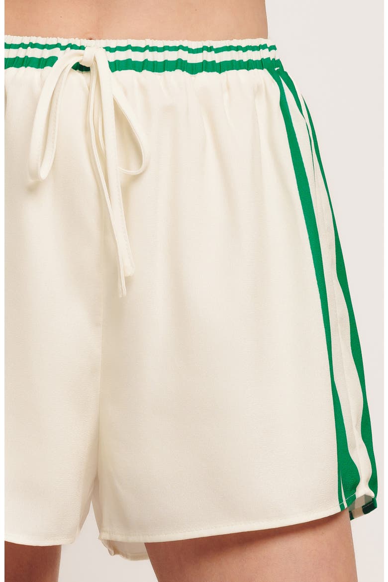 Stripe Drawstring Shorts, Alternate, color, IVORY GREEN