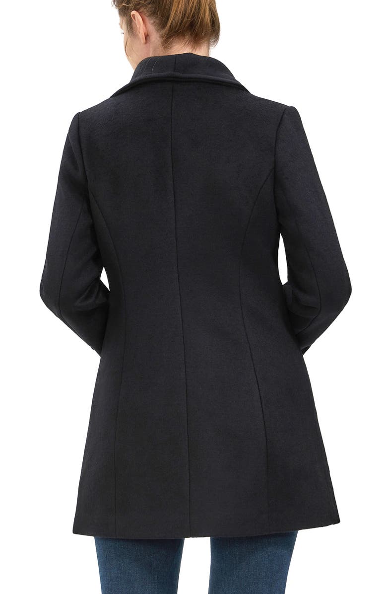 Kimi 
Kai Women
s Kinsley Wool Blend Zip Front Walking Coat, Alternate, color, Black