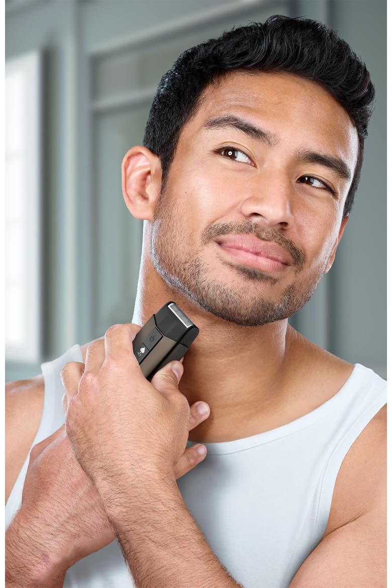 Ace Cordless Single Foil Shaver with Trimmer, Alternate, color, Gunmetal