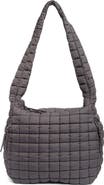 URBAN EXPRESSIONS Square Quilt Nylon Hobo Bag