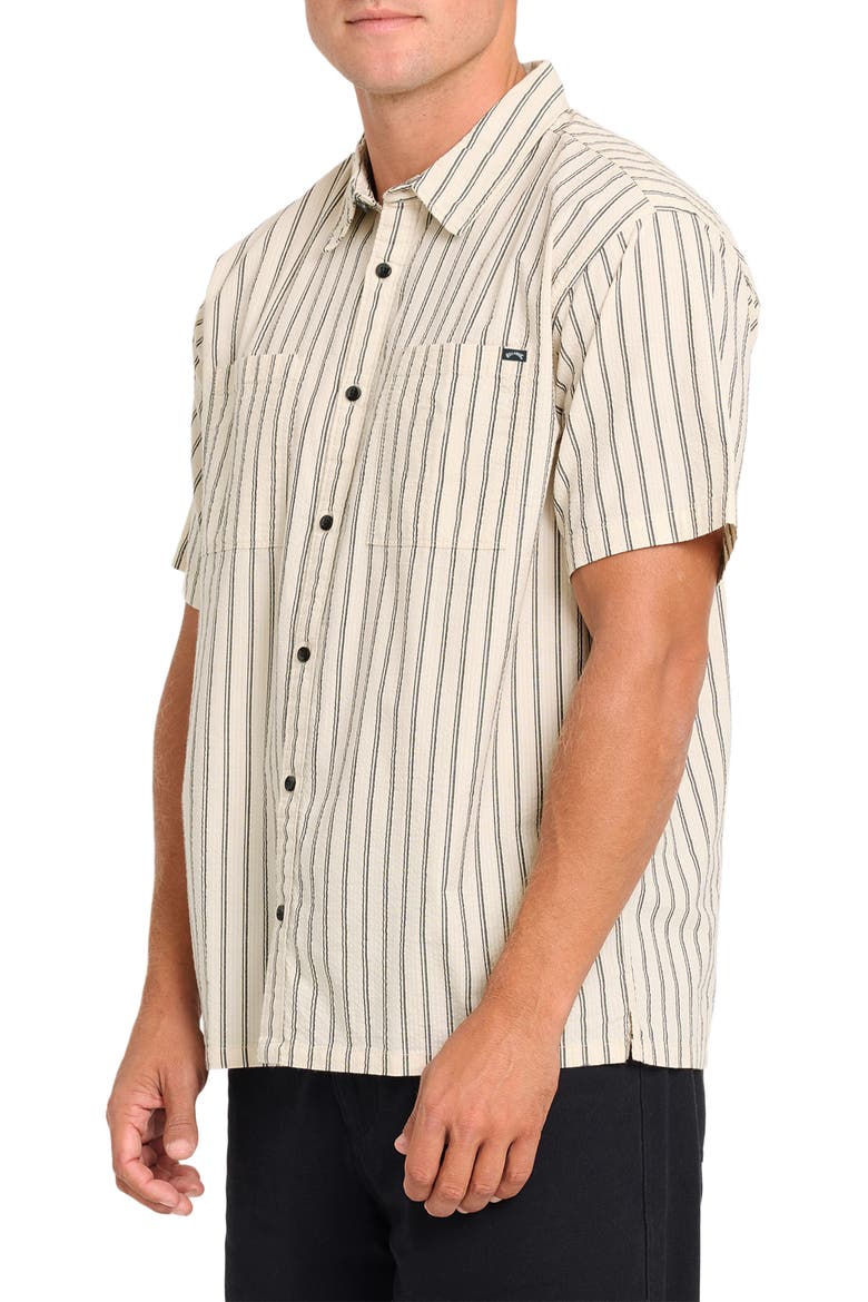 Vista Striped Short Sleeve Shirt, Alternate, color, OFF WHITE