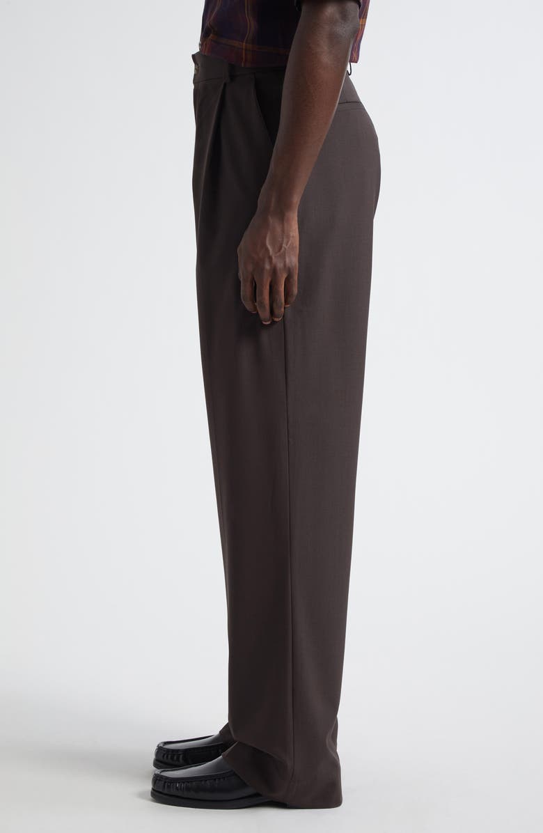 De Bonne Facture Grandad Trousers, Alternate, color, Bark Brown