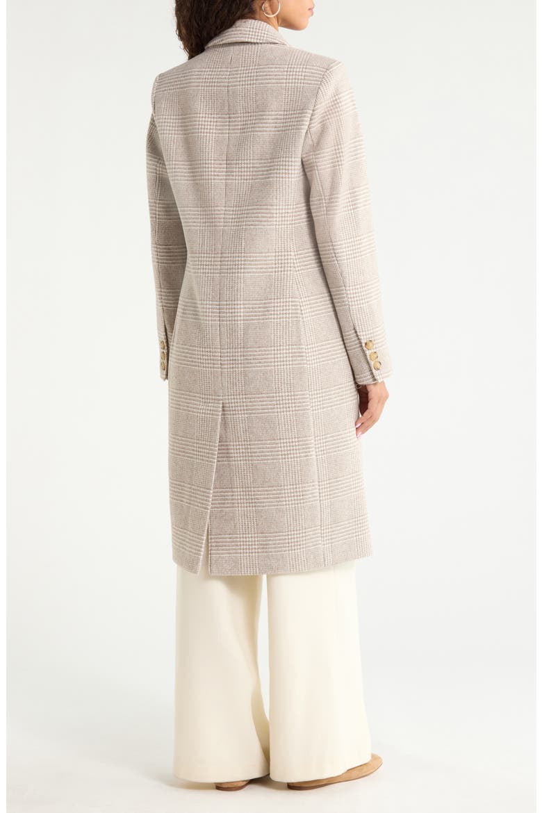 Wool Blend Tweed Coat, Alternate, color, CAMEL/ CREAM PLAID