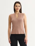 Misook V Neck Princess Seam Tank