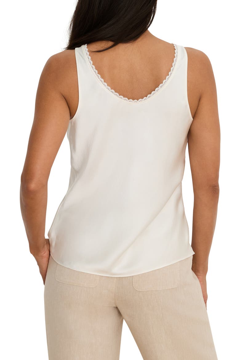 Lace Trim Satin Tank, Alternate, color, CLASSIC CREAM