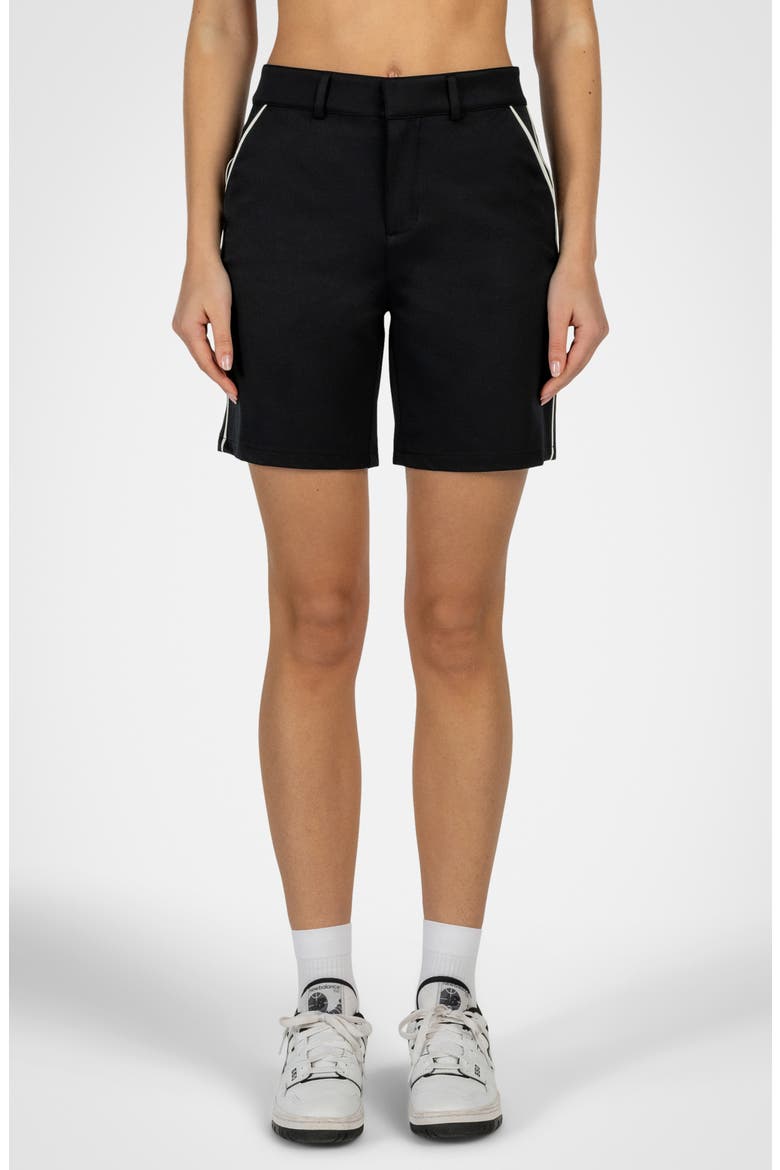 Courseluxe Performance High Waist Shorts, Main, color, BLACK