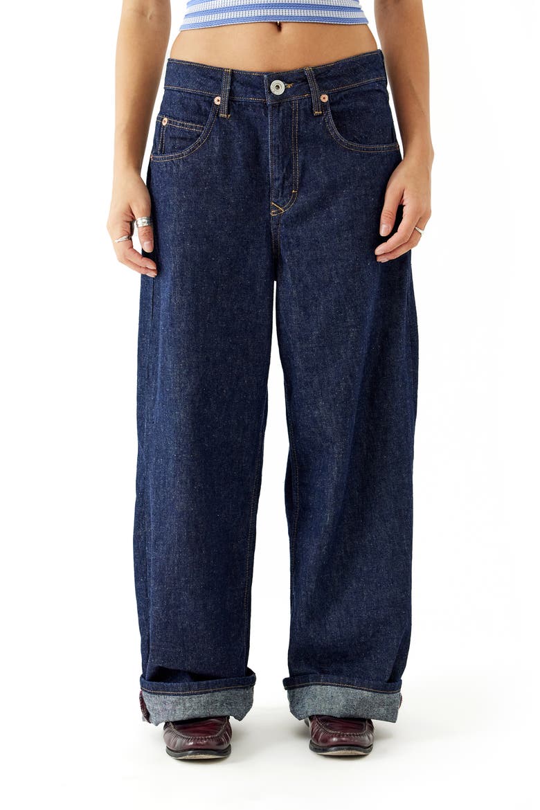 Jaya Low Rise Wide Leg Jeans, Main, color, RINSE DENIM