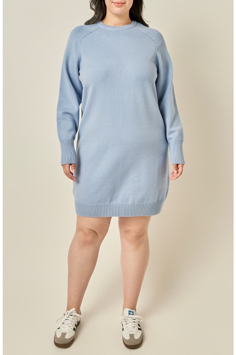Knit Minidress, Main, color, SLATE BLUE