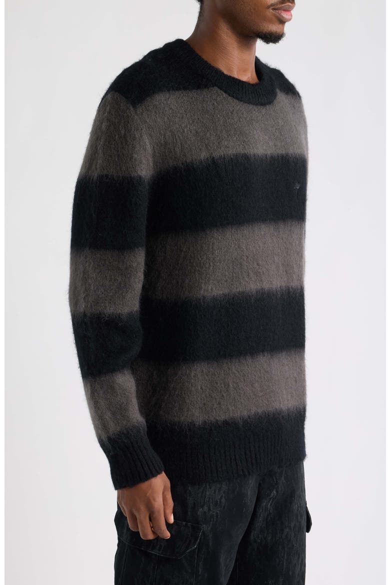 Stripe Cotton Sweater, Alternate, color, BLACK STRIPE