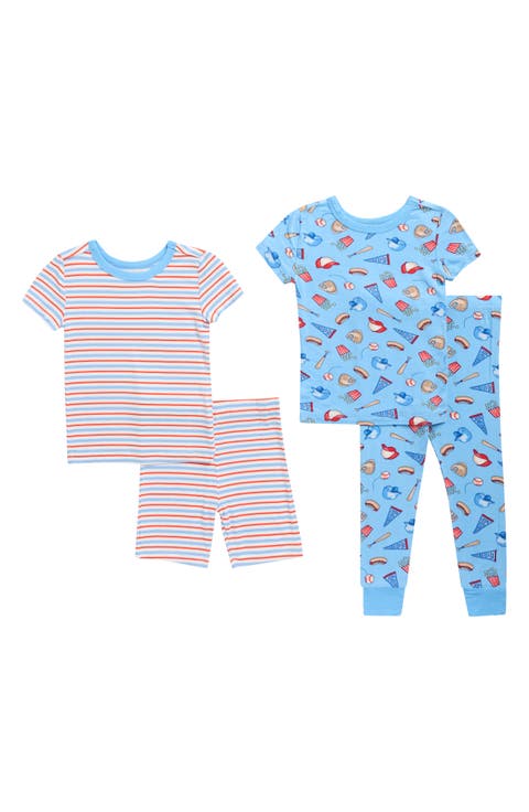 Kids' Baseball 4-Piece Pajama Set