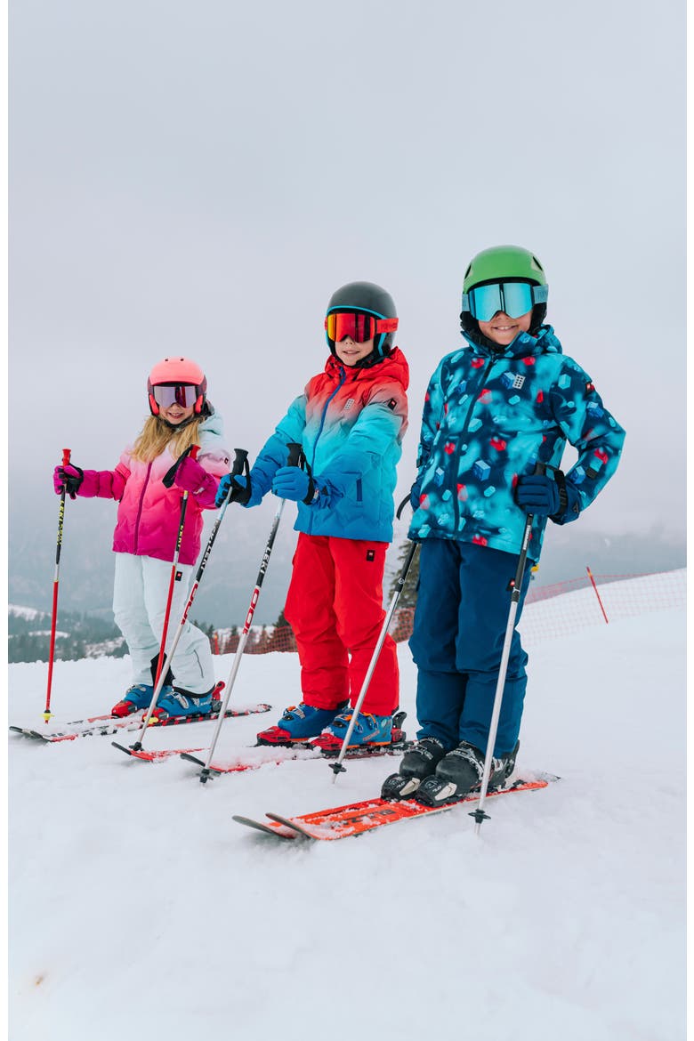 Kids' Waterproof Ski Pants, Alternate, color, RED