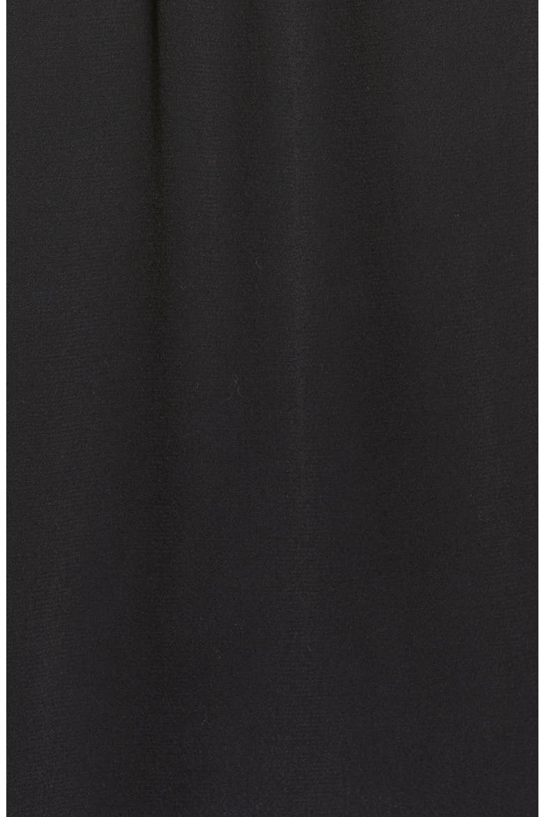 Shirred Button-Up Shirt, Alternate, color, BLACK