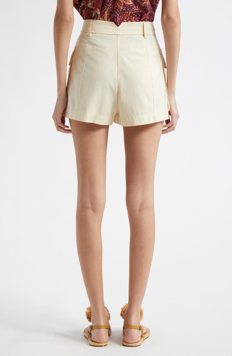 Ulla Johnson Sadie High Waist Cargo Shorts, Alternate, color, Cowrie