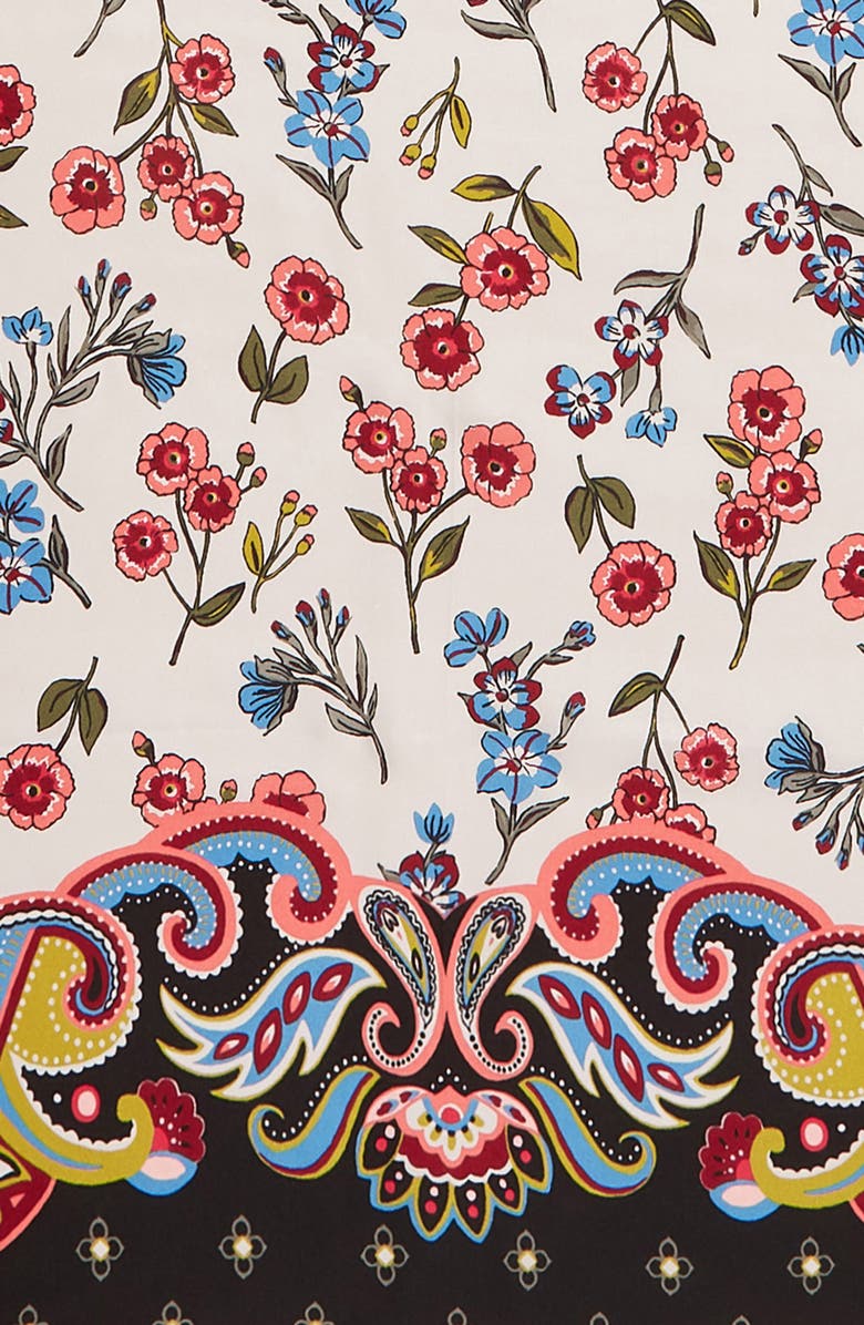 Kate Spade New York framed meadow silk square scarf, Alternate, color,