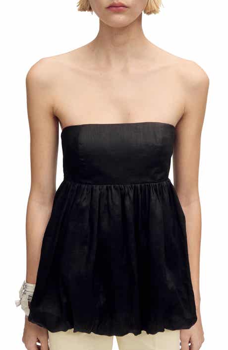 MANGO Strapless Bubble Top