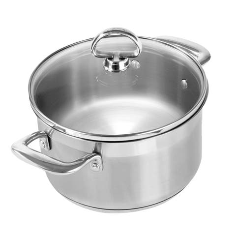 Induction 21 Steel 2 Qt. Soup Pot W/ Glass Lid