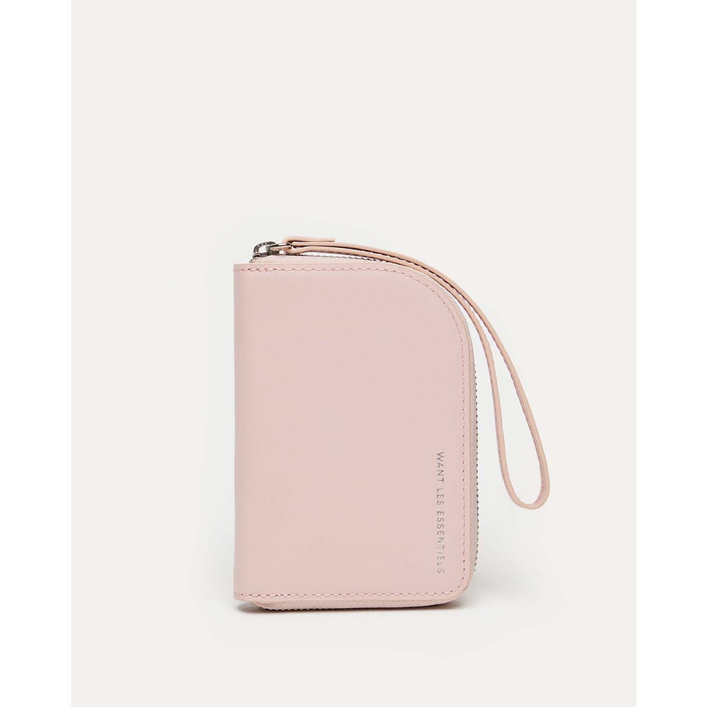 Want Les Essentiels De La Vie Want Les Essentiels Arch Smooth Leather Zip Wallet In Blush