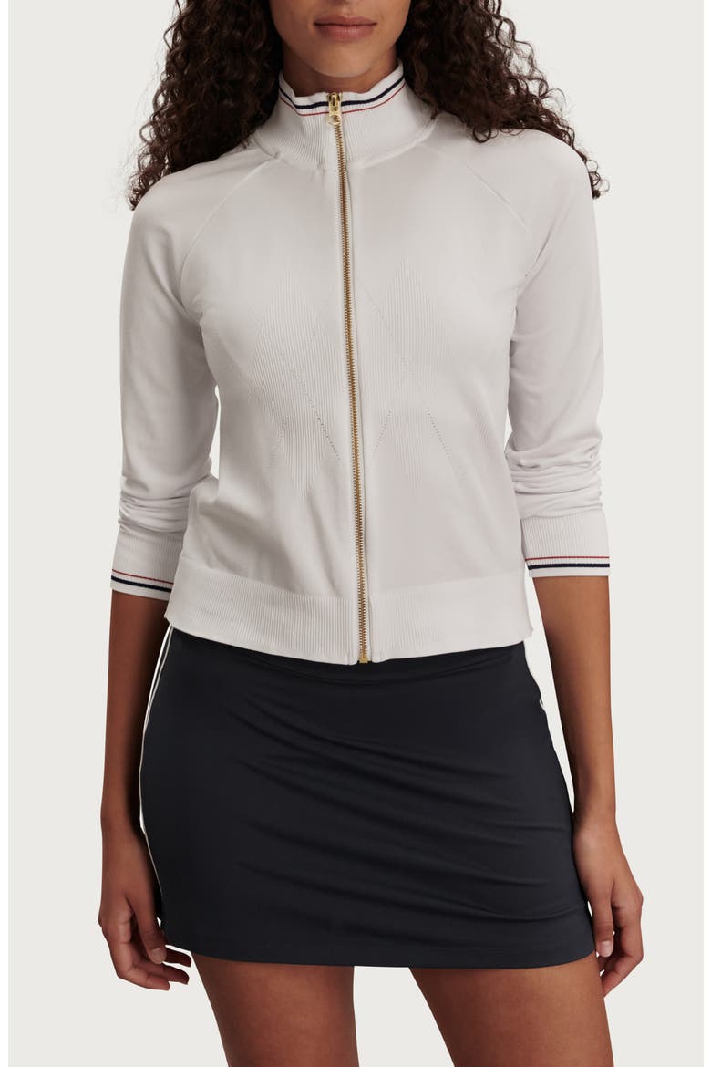 Len Seamless Performance Zip Jacket, Main, color, WHITE