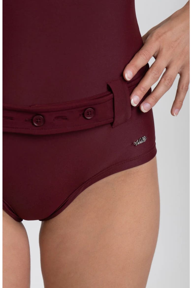 Halter One Piece, Alternate, color, Maroon