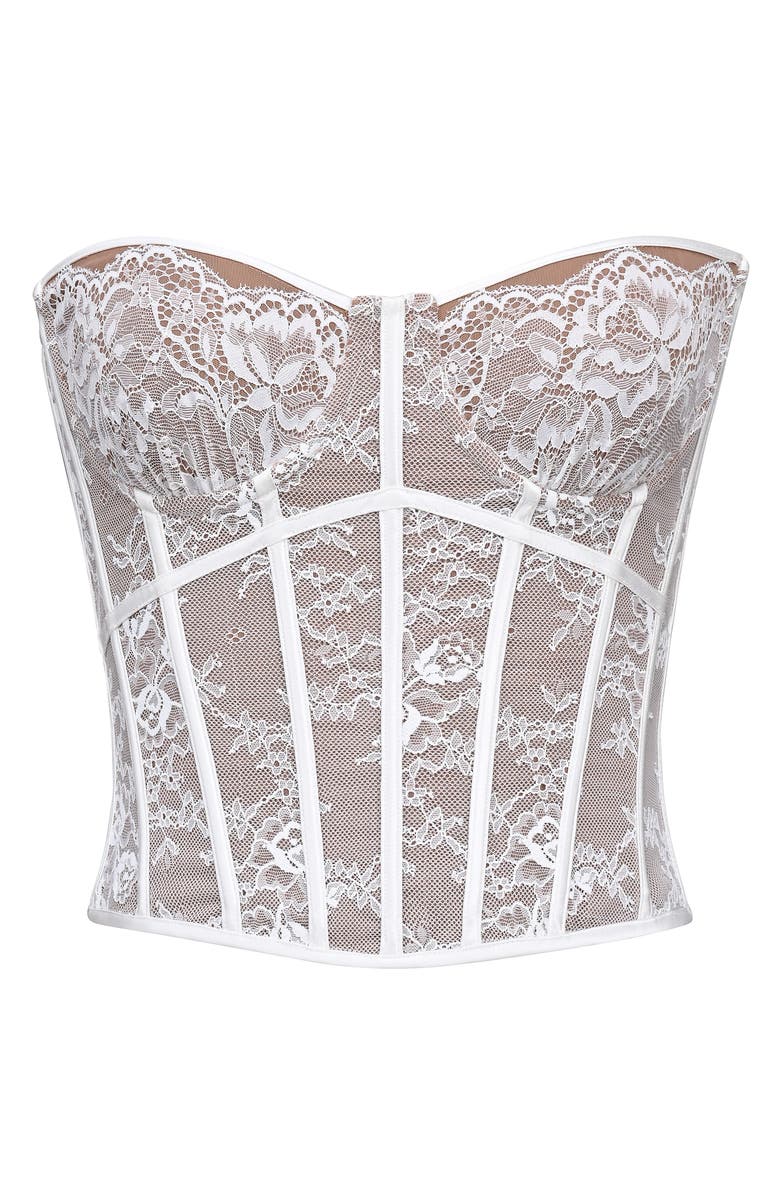 HOUSE OF CB Ayana Lace Corset Top, Alternate, color, White