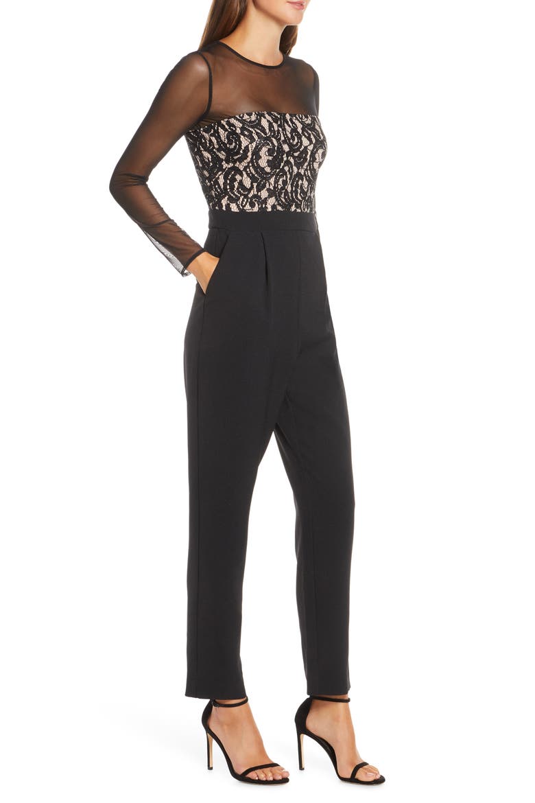 Long Sleeve Jumpsuit, Alternate, color, BLACK