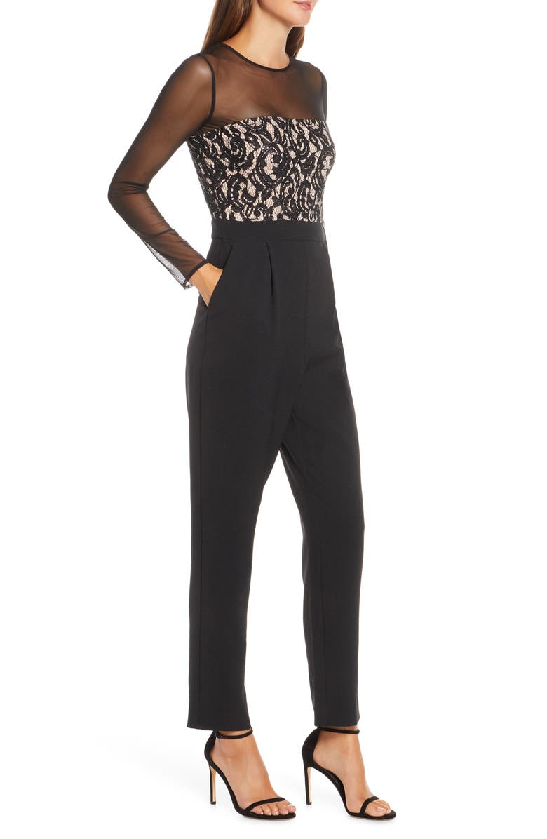 Vince Camuto Long Sleeve Jumpsuit, Alternate, color, 