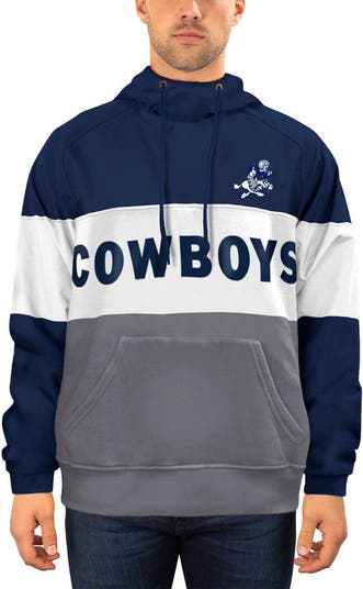 New Era Men s New Era Navy White Dallas Cowboys Fleece Retro Joe Pullover Hoodie Nordstrom