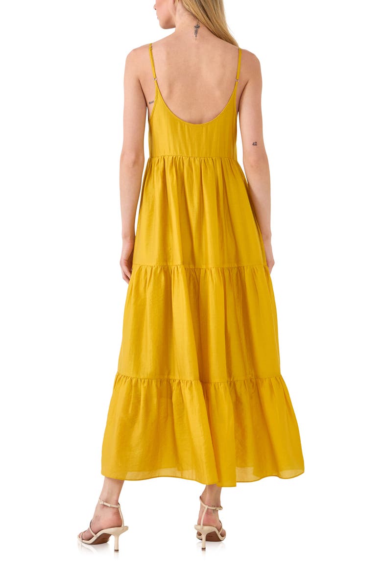 Tiered Maxi Dress, Alternate, color, MUSTARD