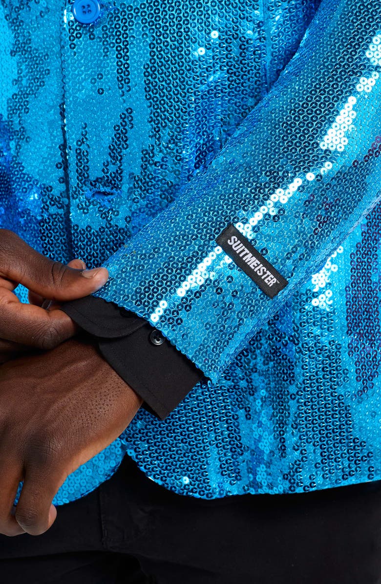 OppoSuits Sequin Blue Blazer, Alternate, color, Blue