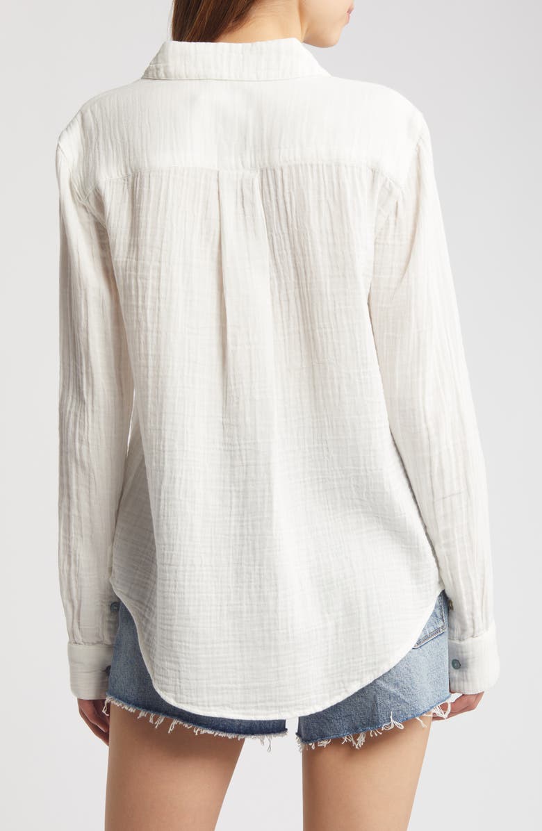 Faherty Dream Organic Cotton Gauze Button-Up Shirt, Alternate, color, 