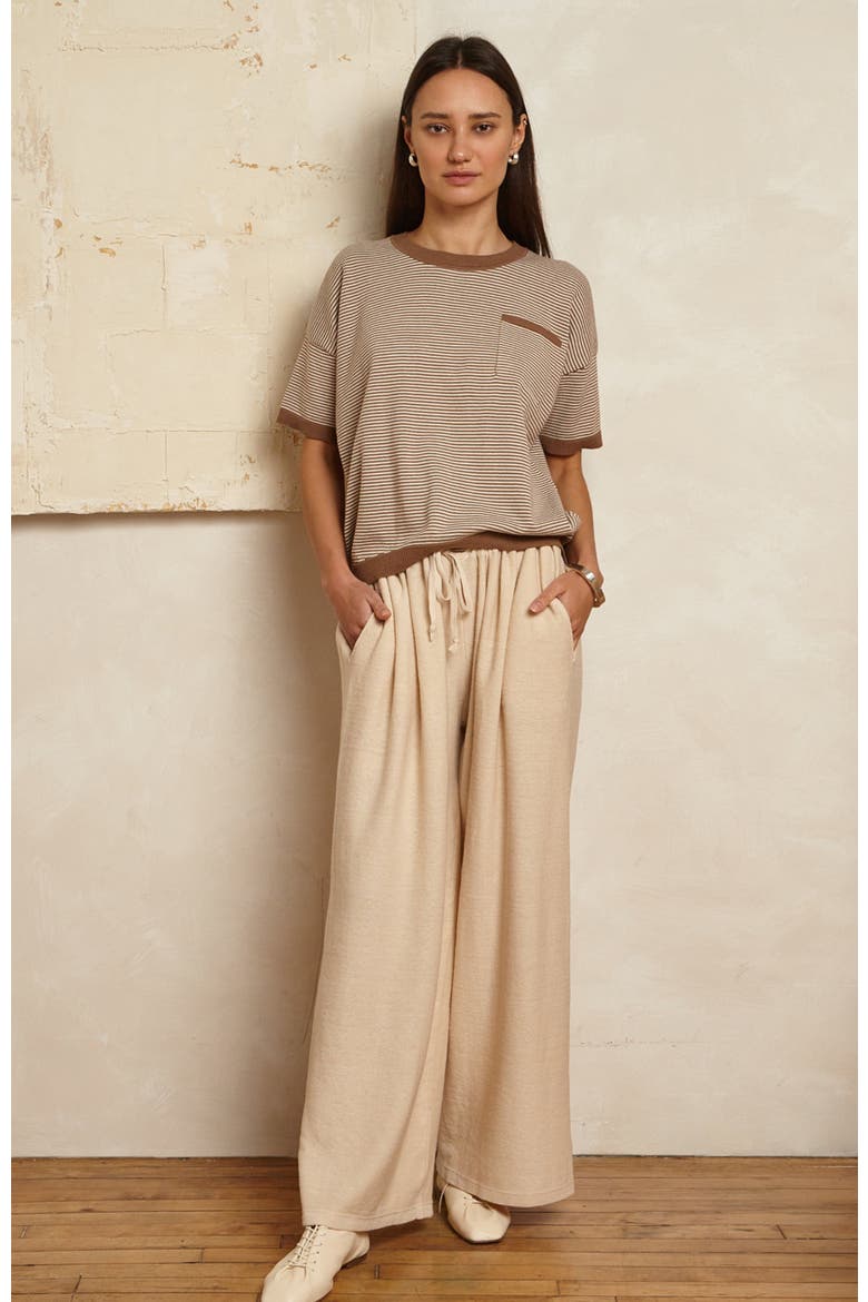 Modern Striped Tee, Alternate, color, Sepia Stripe