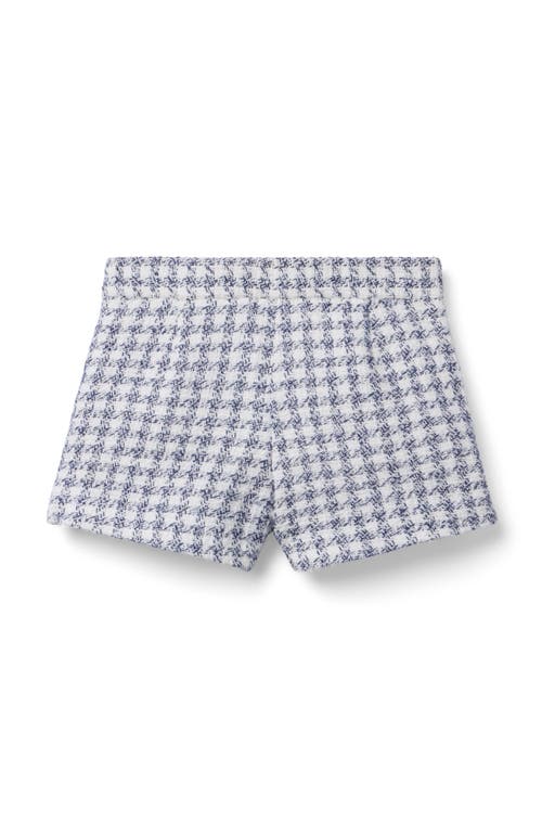 Janie And Jack Houndstooth Tweed Short In Gray