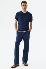 H&M Regular Fit Linen-blend Trousers