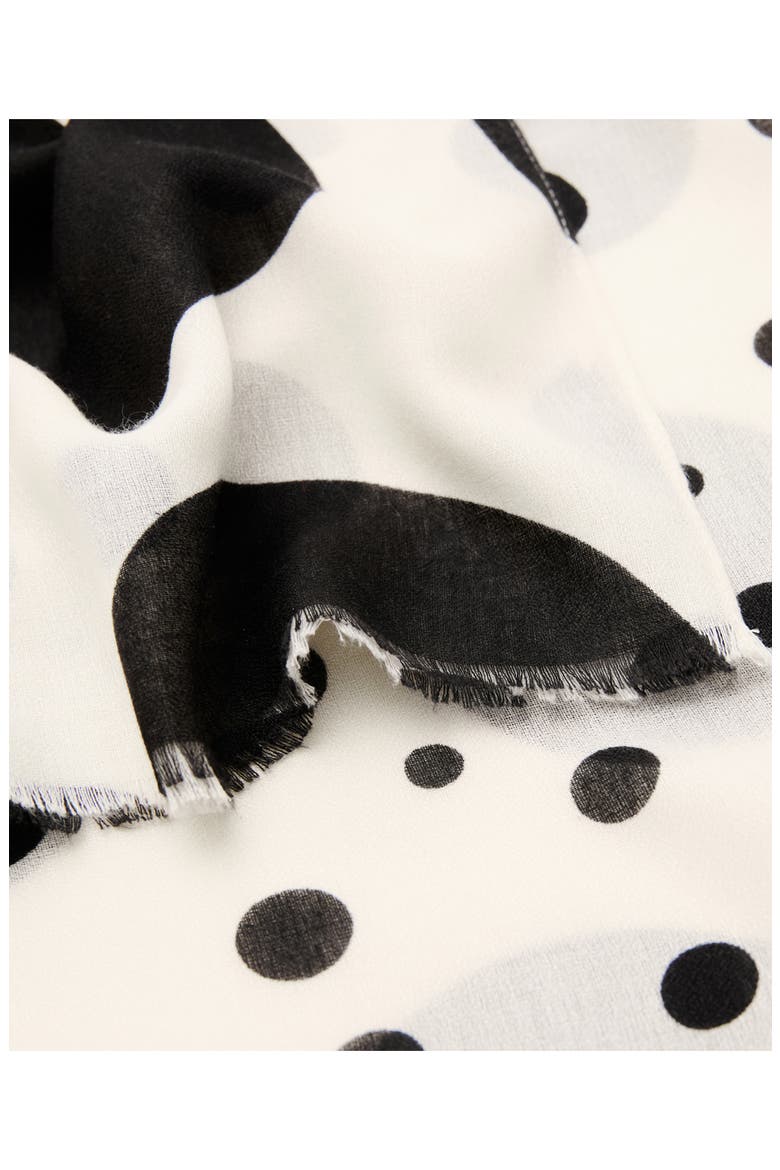 Eyelash Fringe Print Scarf, Alternate, color, ECRU